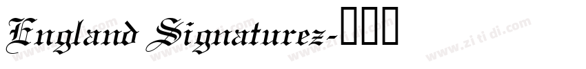 England Signaturez字体转换